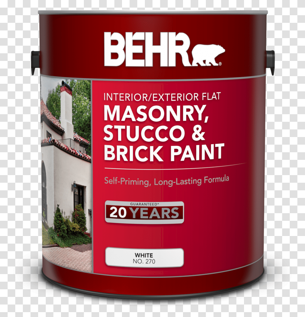 Can Of Behr Masonry Stucco Amp Brick Paint Behr Paint, Paint Container, Tin, Aluminium, Spray Can Transparent Png