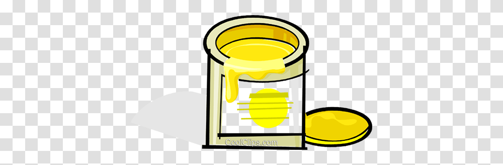 Can Of Yellow Paint Royalty Free Vector Clip Art Illustration, Tin, Gas Pump, Machine, Beverage Transparent Png