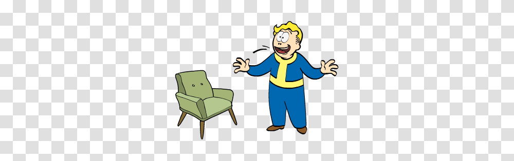 Can We Talk About The Art Of Vault Boy Fallout, Chair, Furniture, Person, Human Transparent Png