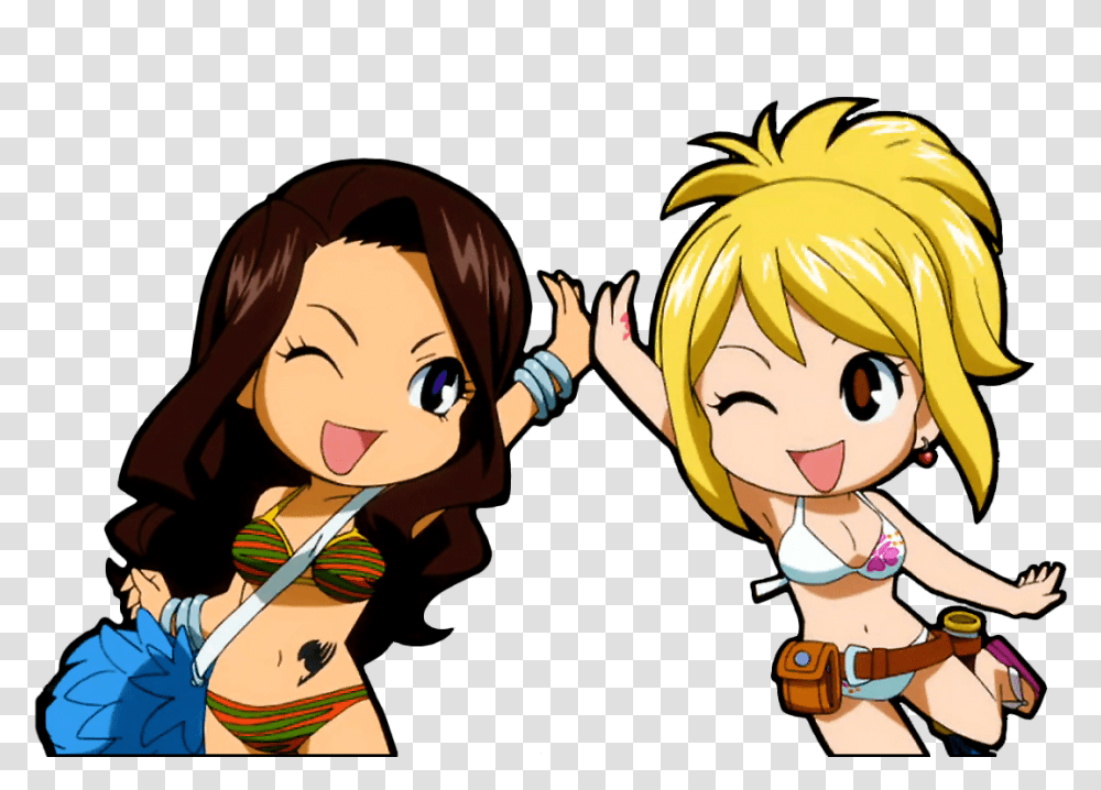 Cana Amp Lucy Fairy Tail Lucy And Cana, Comics, Book, Manga, Person Transparent Png
