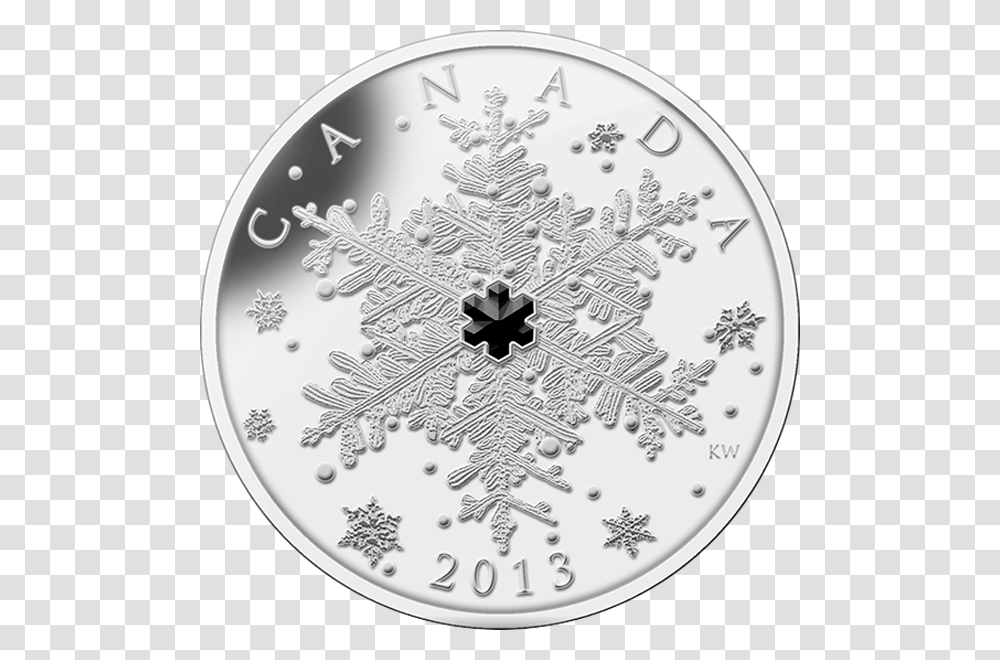 Canada 2013 20 Winter Snowflake Silver Proof Coin Silver Coin, Money, Clock Tower, Architecture, Building Transparent Png