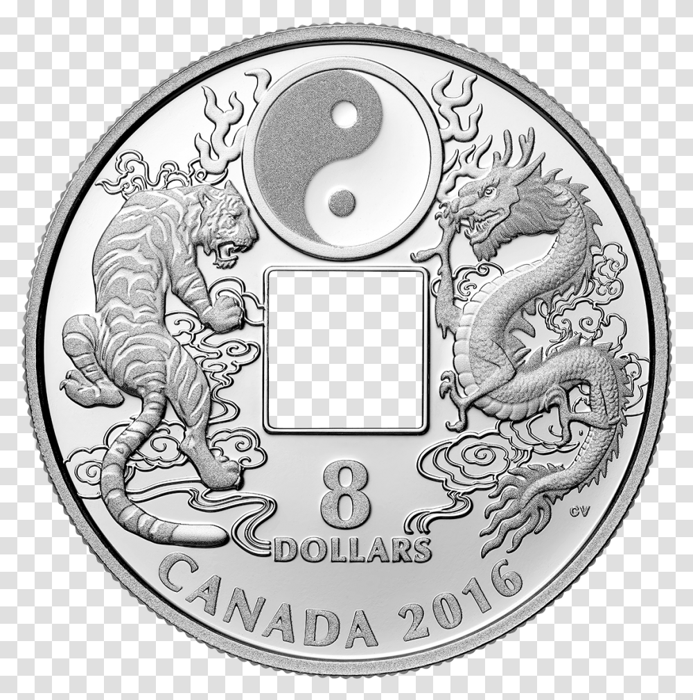 Canada 2016 Silver 8 Yin Yang Coin Reverse 8 Dollar Canadian Coin, Nickel, Money, Person, Human Transparent Png