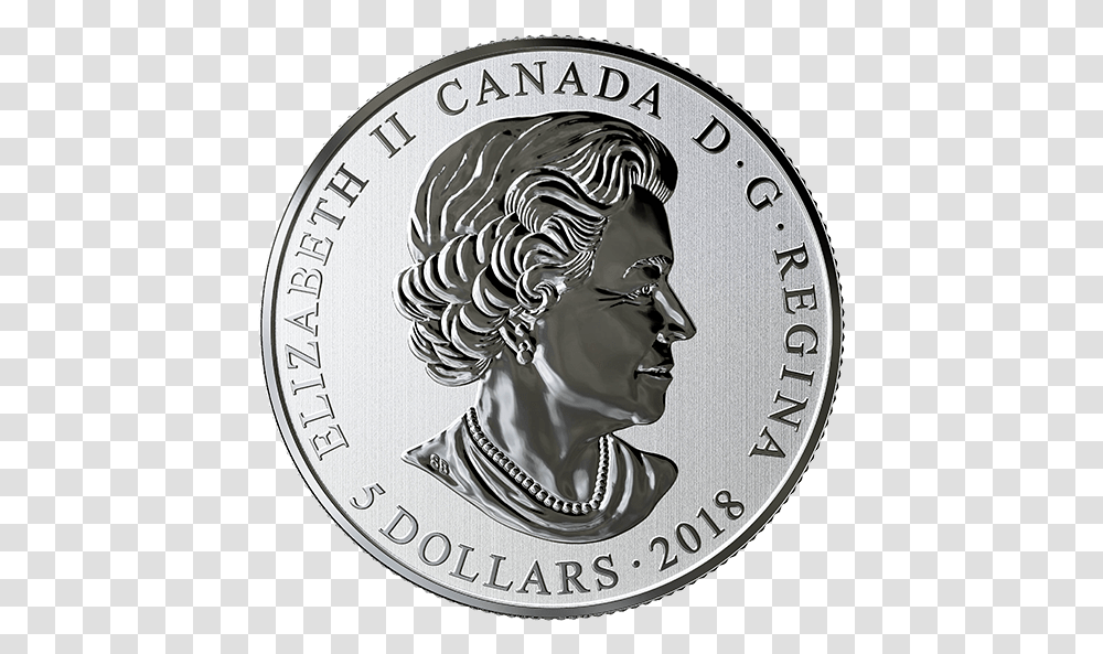 Canada 5 Dolares 2018 Hearts Aglow Coin, Money, Nickel, Person, Human Transparent Png