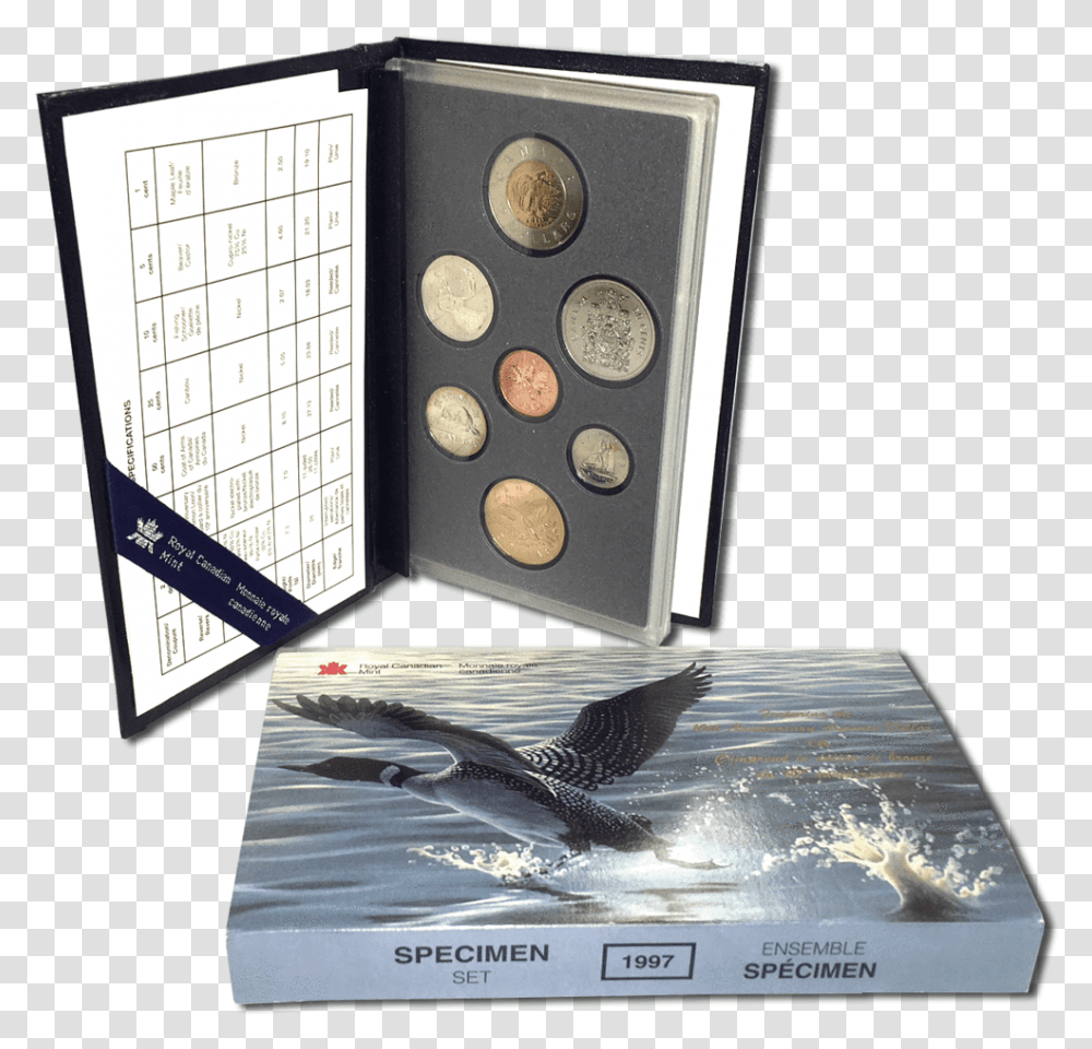 Canada 7 Coin Loon 10th Anniversary Specimen Set Cosmetics, Bird, Animal, Calendar Transparent Png