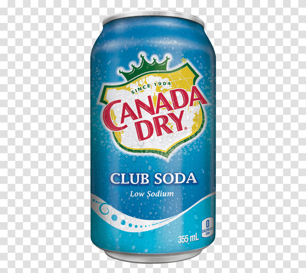 Canada Dry Club Soda 355 Ml 12case Canada Dry Ginger Ale, Tin, Aluminium, Spray Can Transparent Png