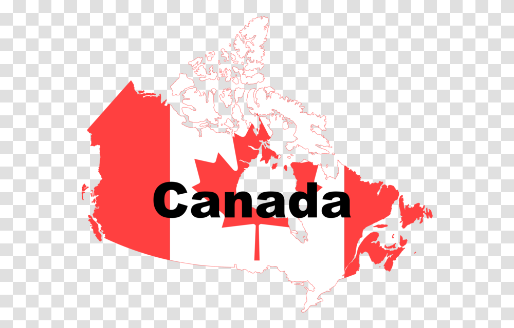 Canada Flag Map Canada Map Flag, Poster Transparent Png