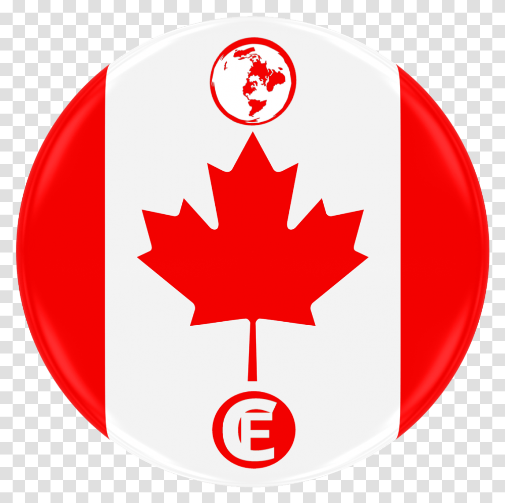 Canada Flat Earth International Conference 2018 Canada Flag Circle, Leaf, Plant, Tree, Maple Leaf Transparent Png