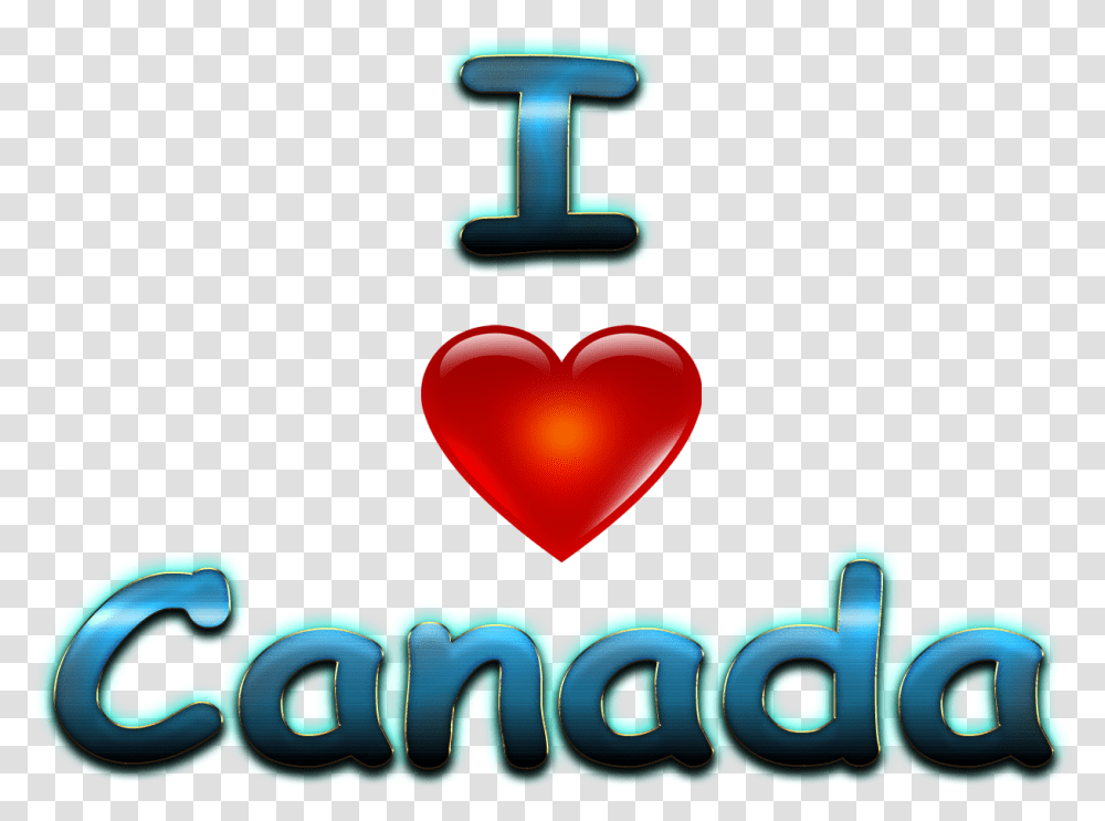 Canada Love Heart Design Heart, Light, Label, Neon Transparent Png