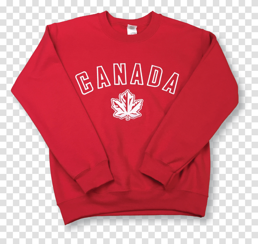 Canada Maple Leaf Sweatshirt Sweater, Apparel, Hoodie Transparent Png