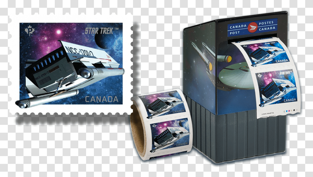 Canada Post Star Trek Stamp, Postage Stamp, Monitor, Screen, Electronics Transparent Png