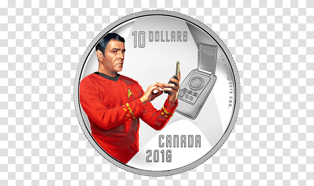 Canada Star Trek Coins, Person, Human, Disk, Beer Transparent Png
