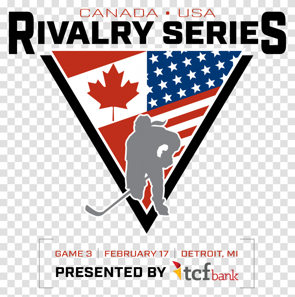 Canada Usa Rivalry Series, Triangle, Person, Poster Transparent Png