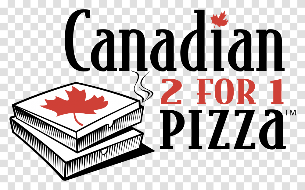 Canadian 2 For 1 Pizza Logo Canadian Pizza 2 For, Number, Leaf Transparent Png