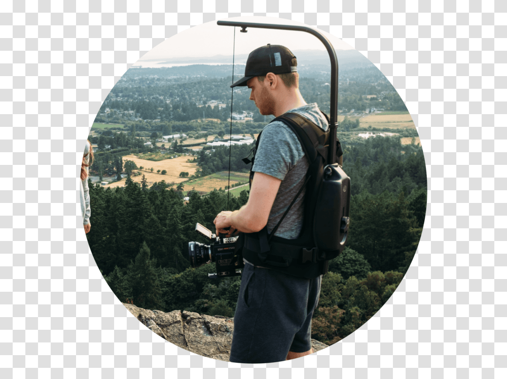 Canadian Cinematographer In Victoria Bc Vacation, Person, Adventure, Leisure Activities, Outdoors Transparent Png