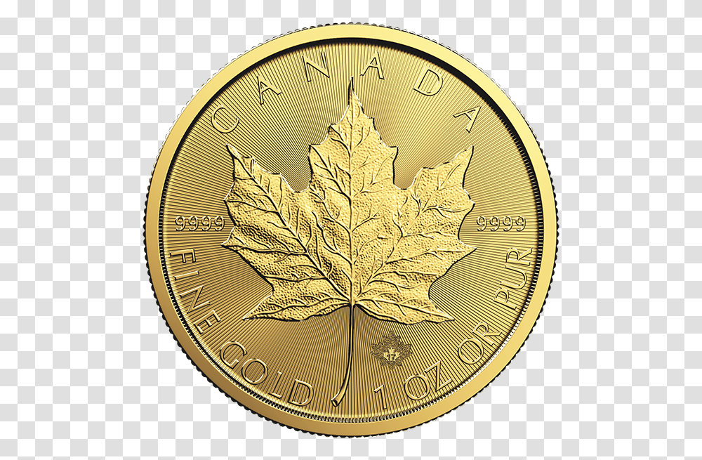 Canadian Maple Leaf 1 Oz Gold Austrian Philharmonic Gold Coin 1 2 Oz, Plant, Money, Clock Tower, Architecture Transparent Png