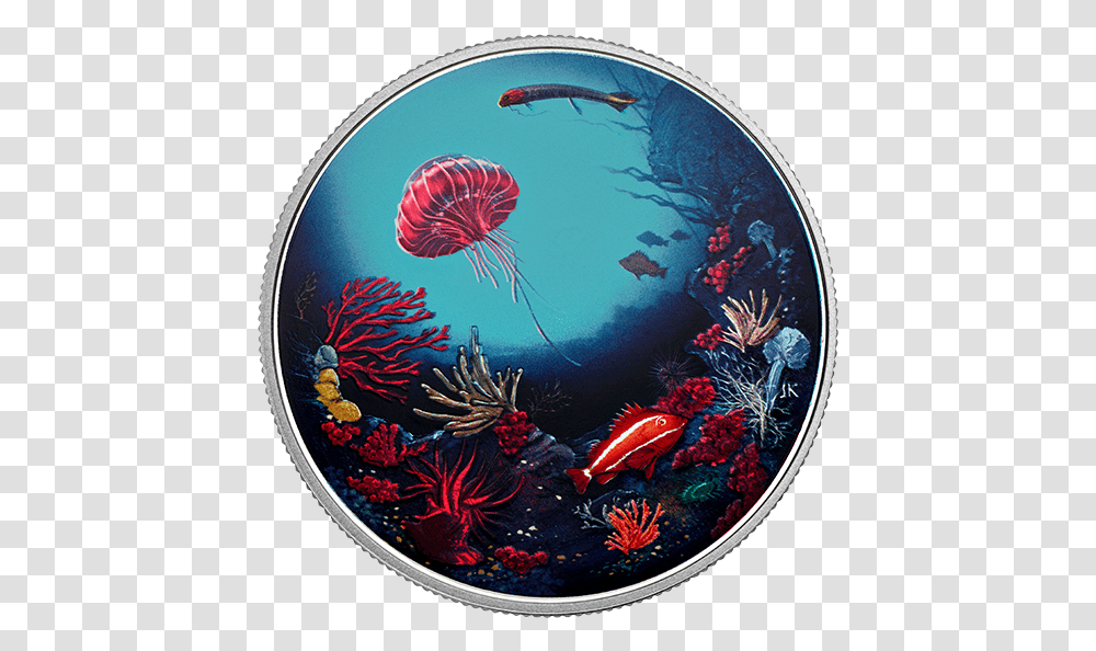 Canadian Mint Glow In The Dark Coins, Water, Sea Life, Animal, Painting Transparent Png