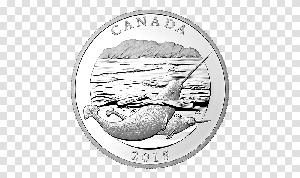 Canadian Narwhal, Coin, Money, Nickel, Dime Transparent Png