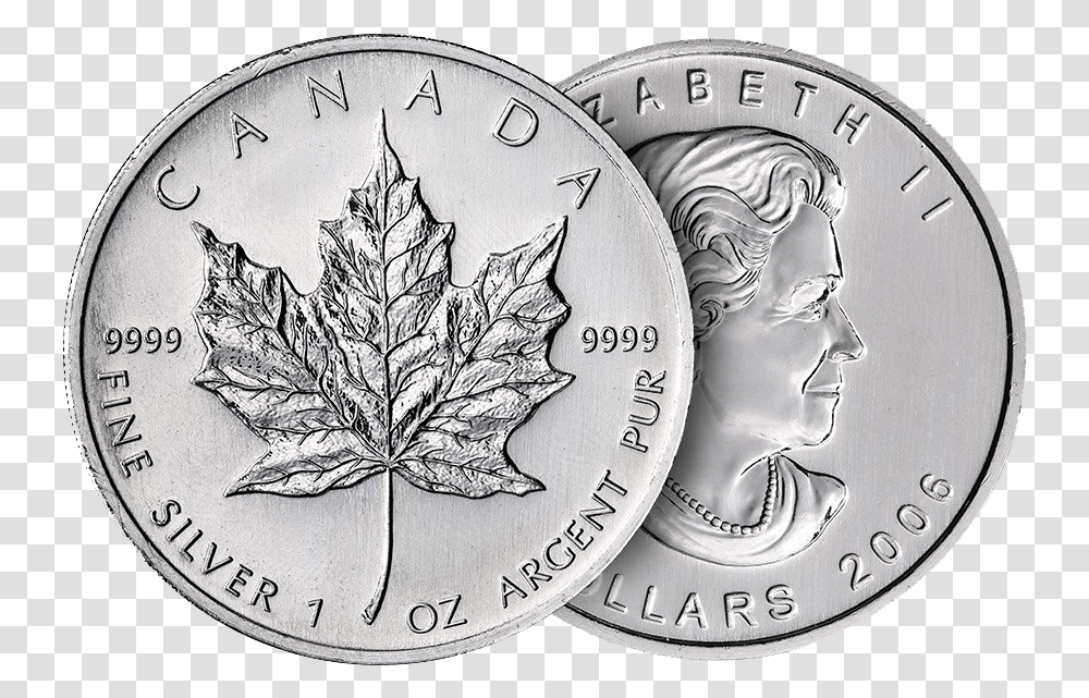 Canadian Silver Maple Leaf, Coin, Money, Nickel, Clock Tower Transparent Png