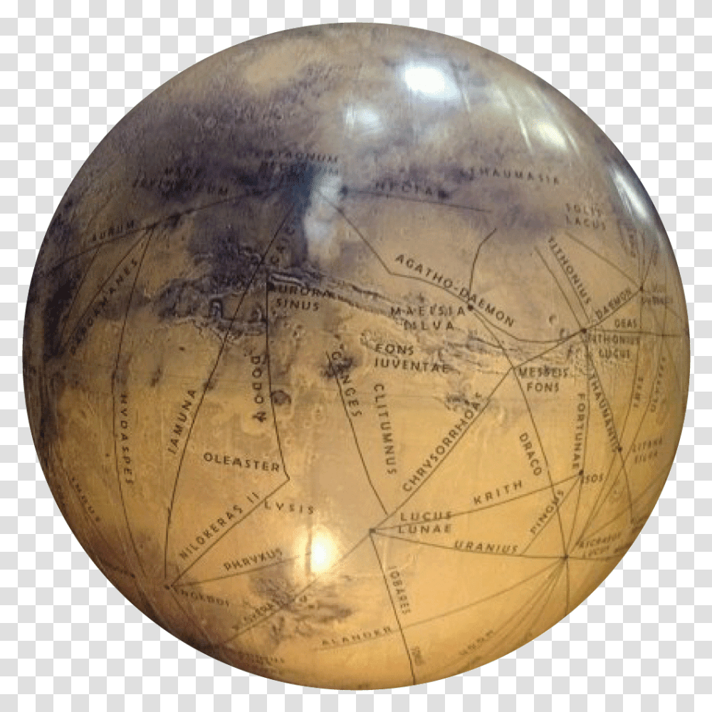 Canals Of Mars Martian Globe Canals, Outer Space, Astronomy, Universe, Planet Transparent Png