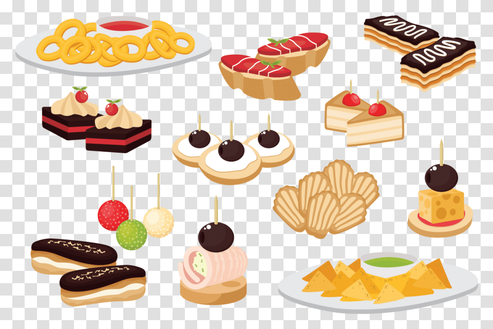 Canape Snacks Appetizer Vector Hors D Oeuvres Clipart, Bakery, Shop, Food, Sweets Transparent Png