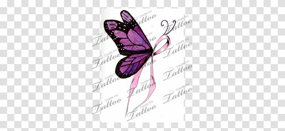 Cancer Ribbon Tattoo Designs Marketplace Tattoo Breast Cancer, Envelope, Mail, Greeting Card Transparent Png