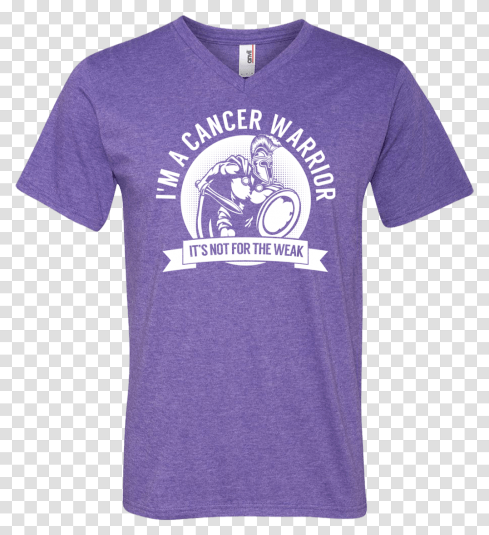 Cancer Warrior Spartan Men's V Neck Shirt Active Shirt, Apparel, T-Shirt, Sleeve Transparent Png