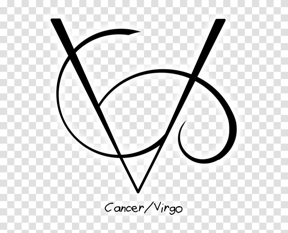 Cancervirgo Sigil Requested By Anonymous Virgo Cancer Sigil, Logo, Trademark, Stencil Transparent Png