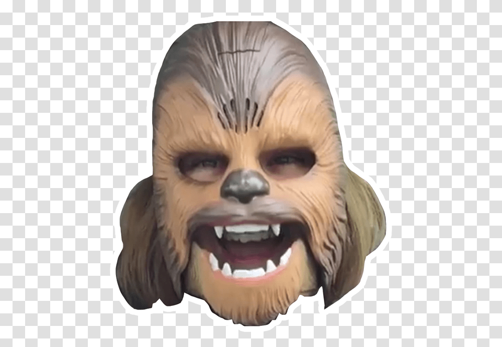 Candace Payne Chewbacca Mom Sticker Woman In Chewbacca Mask, Head, Person, Human, Face Transparent Png