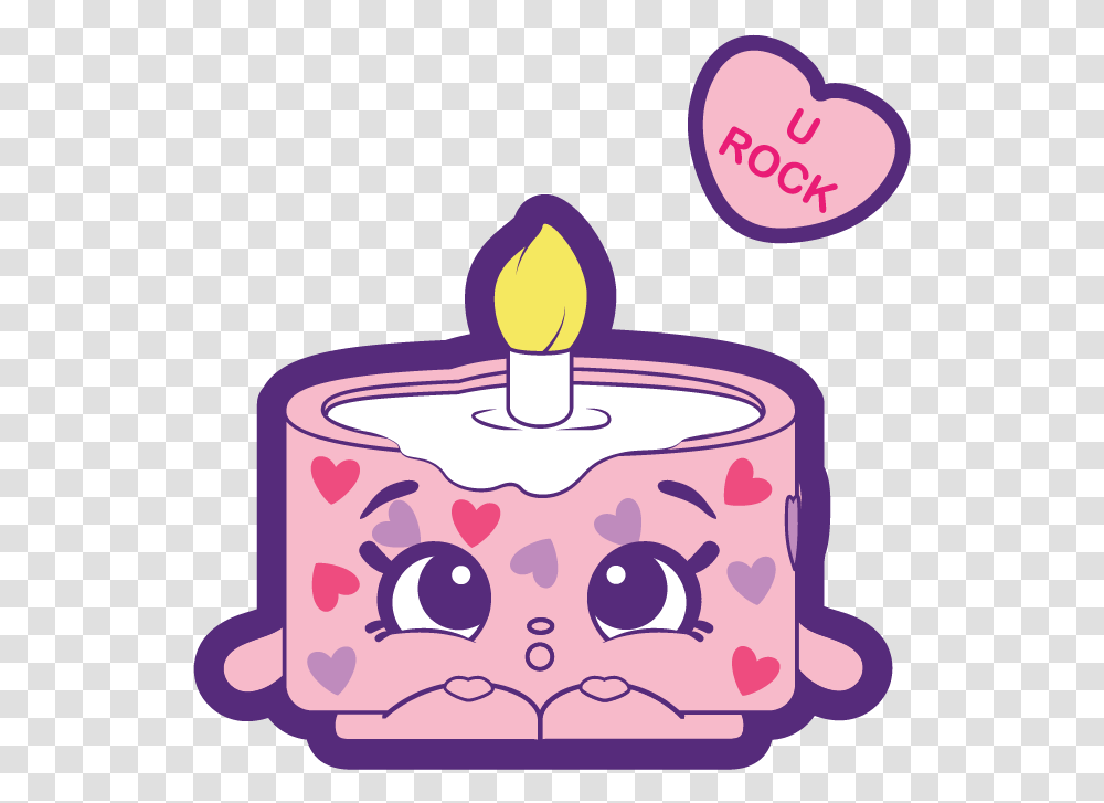 Candice Candle A Common Shopkins Heart N Seekers, Cake, Dessert, Food, Birthday Cake Transparent Png