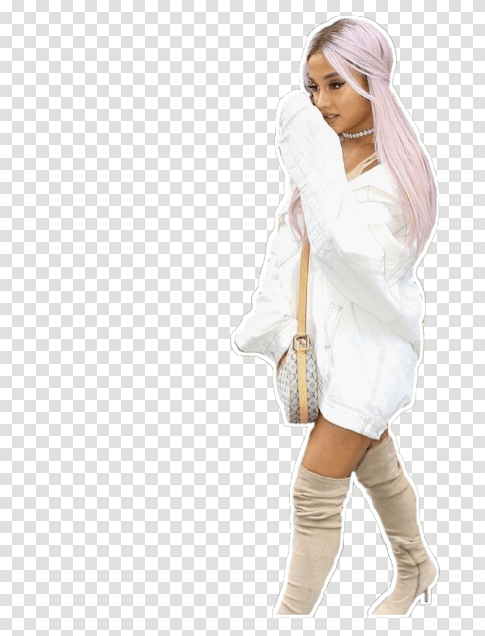 Candid Ariana Grande Editing Girl, Costume, Person, Sleeve Transparent Png