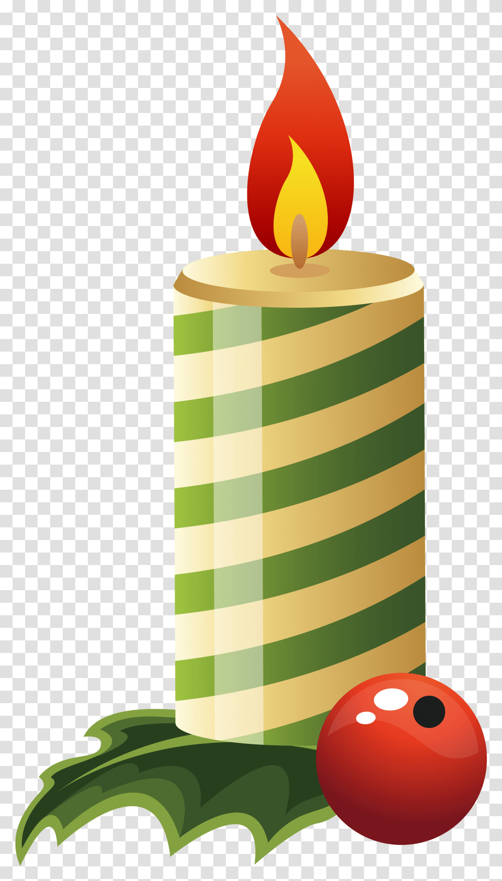 Candle Clipart Green Christmas Candle Clipart Transparent Png