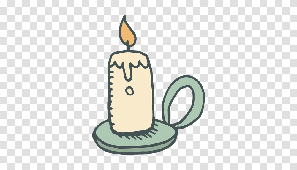 Candle Hand Drawn Cartoon Icon, Light, Cup, Coffee Cup, Pottery Transparent Png
