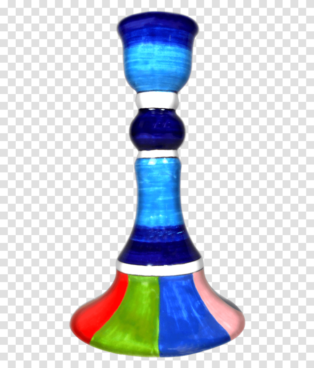 Candle Holder Blue Rainbow Bell, Bottle, Beverage, Drink, Ink Bottle Transparent Png