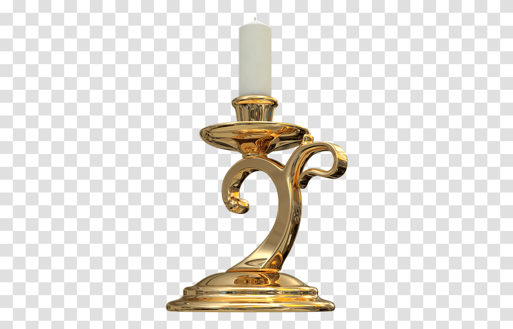 Candle Holder With Handle Candle Brass, Bronze, Hook Transparent Png