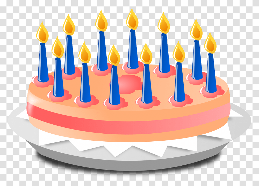 Candle Icon Birthday Cake Animated, Dessert, Food, Meal, Dish Transparent Png