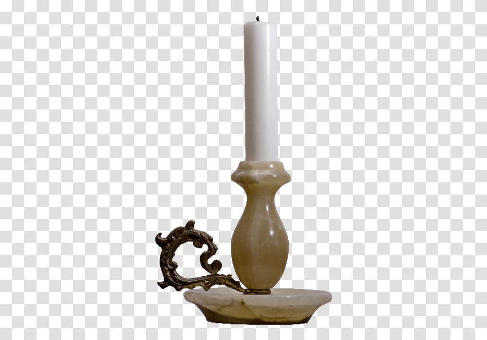 Candle With Candlestick, Glass, Milk, Beverage, Drink Transparent Png