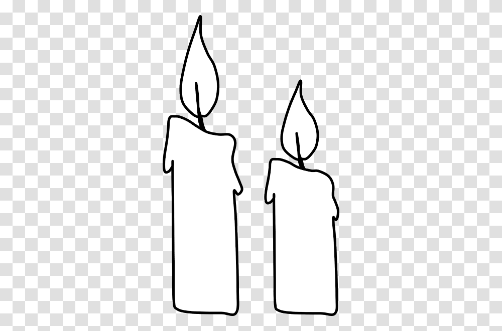 Candles Coloring, Stencil, Silhouette Transparent Png