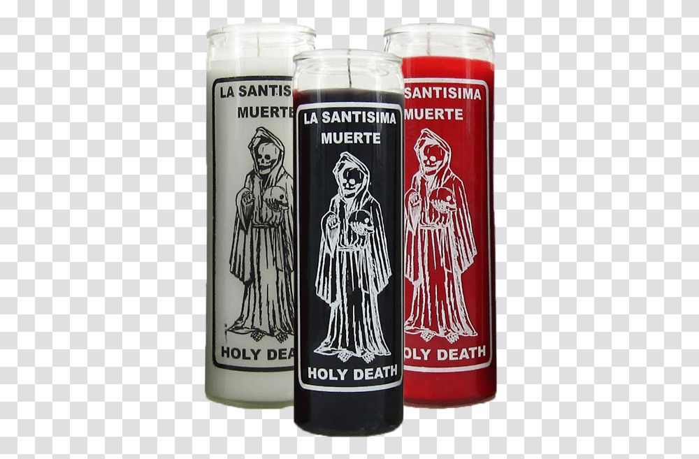 Candles Mexico And Santa Muerte Image Mexican Grim Reaper Candle, Absinthe, Liquor, Alcohol, Beverage Transparent Png