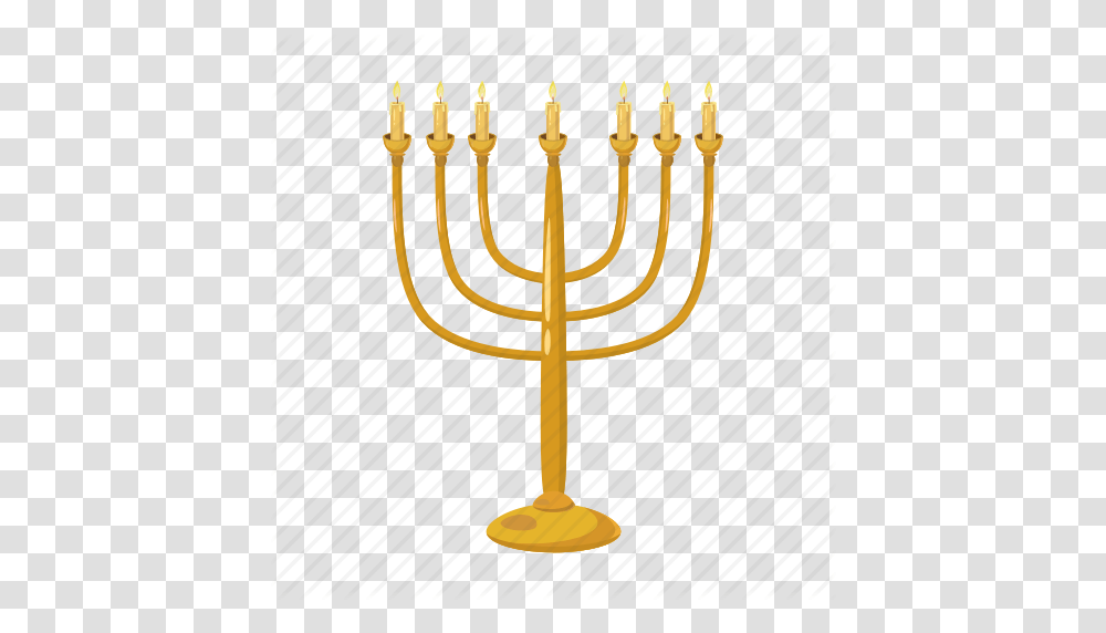 Candlestick Cartoon Hanukkah Holiday Jewish Judaism Menorah Icon, Lamp, Chandelier, Crystal, Stand Transparent Png