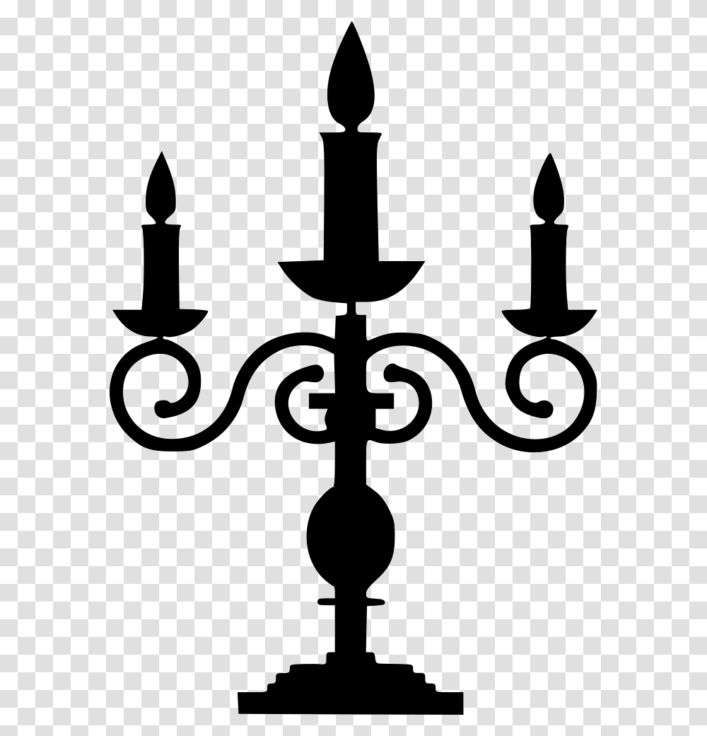 Candlestick Holder Lamp Holiday Symbol Luxury Celebration Light, Cross, Stencil, Silhouette, Chandelier Transparent Png