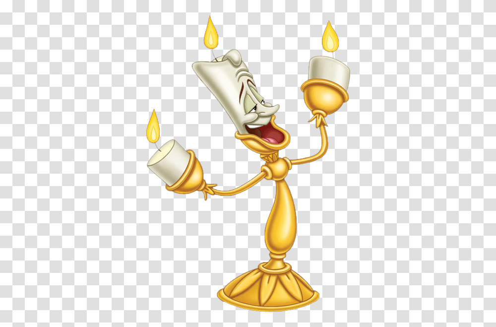 Candlestick Off Of Beauty And The Beast, Lamp, Lighting, Bronze Transparent Png