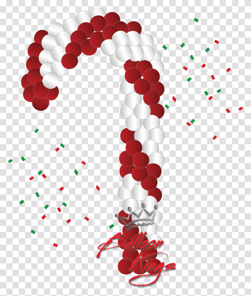Candy Cane 7ft Balloon, Number, Alphabet Transparent Png
