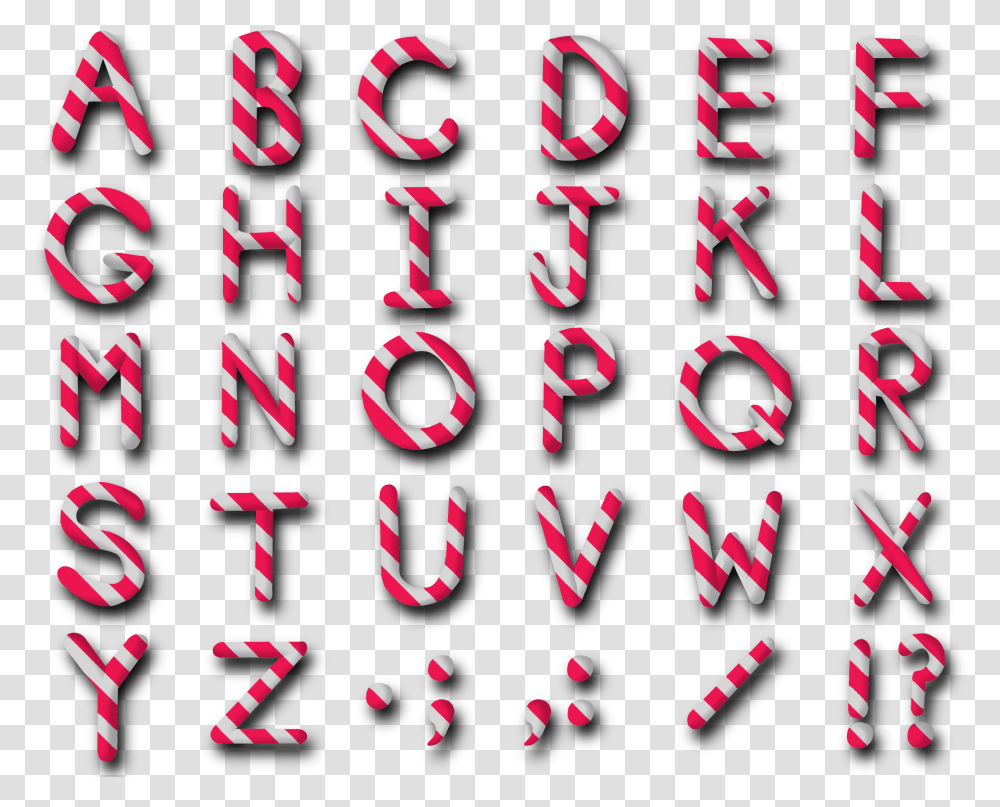 Candy Cane Alphabet 1 By Greypiffle Candy Cane Alphabet Letters, Text, Word, Number, Symbol Transparent Png