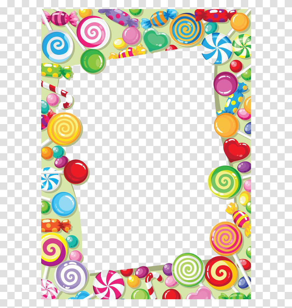 Candy Cane Border Candy Border, Food Transparent Png