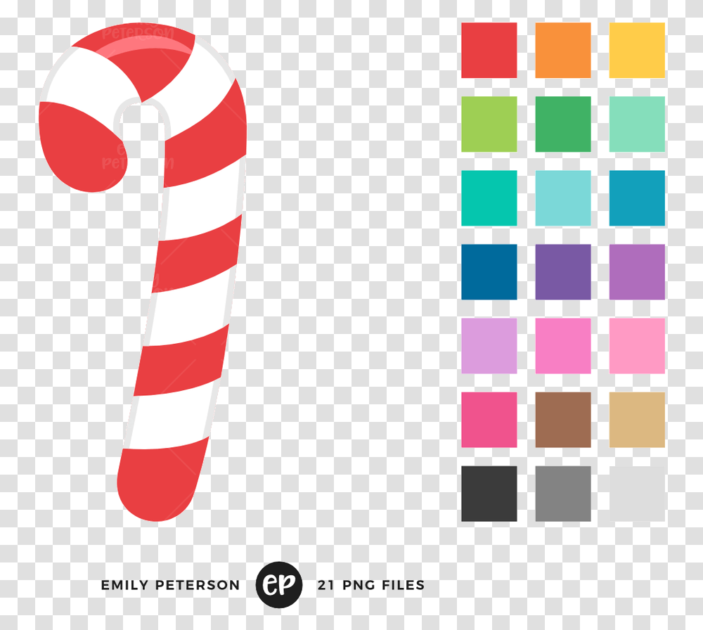 Candy Cane Canes Clipart By Emily Peterson Studio Ice Lolly Clip Art, Sweets, Food, Confectionery, Cream Transparent Png