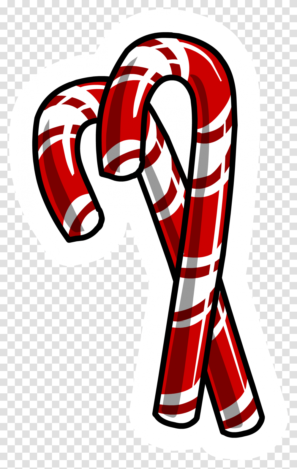 Candy Cane Duo Pin Club Penguin Wiki Fandom Powered High Resolution Candy Cane Svg, Stick, Sweets, Food, Confectionery Transparent Png