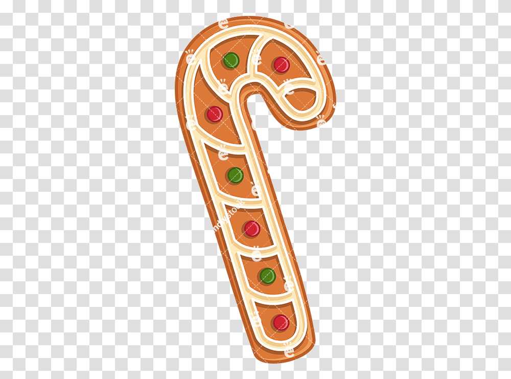 Candy Cane Gingerbread Christmas Cookie Isolated Vector Gingerbread Candy Cane Clipart, Light, Amusement Park, Roller Coaster Transparent Png