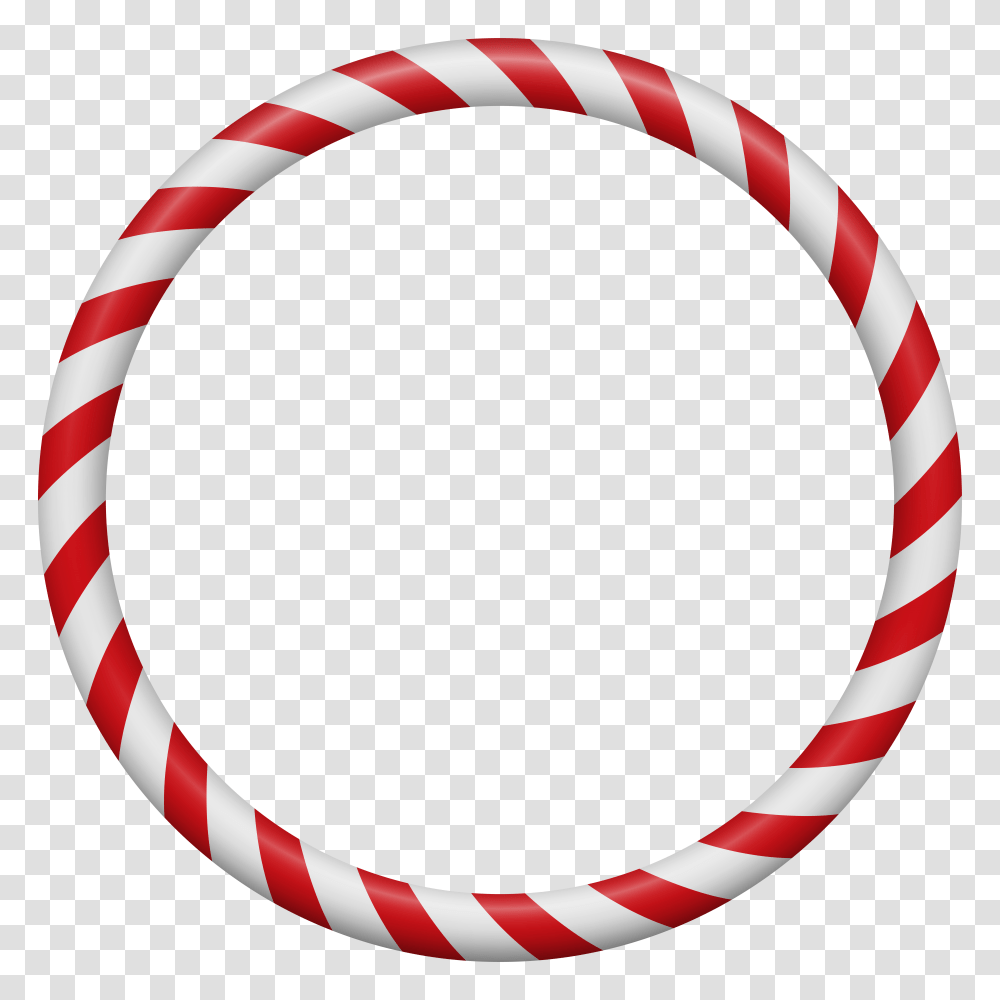 Candy Cane Red Christmas Border Frame Clip Gallery, Hoop, Racket Transparent Png
