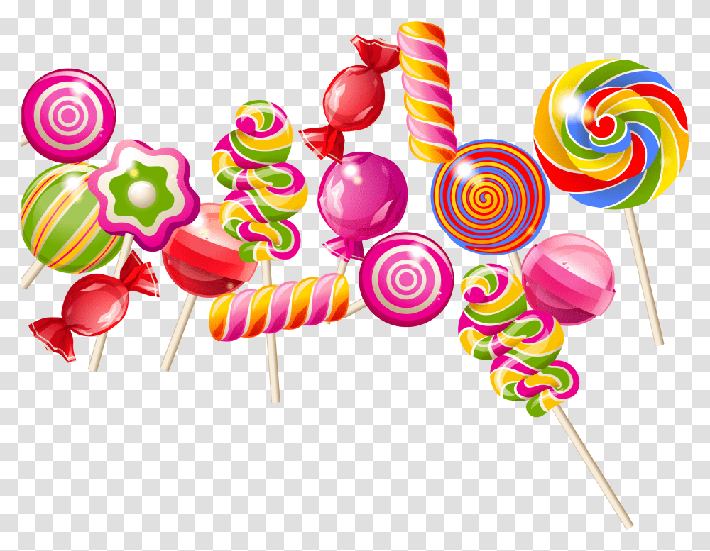 Candy Cane Taffy Transprent Candy Clipart, Lollipop, Food, Balloon Transparent Png