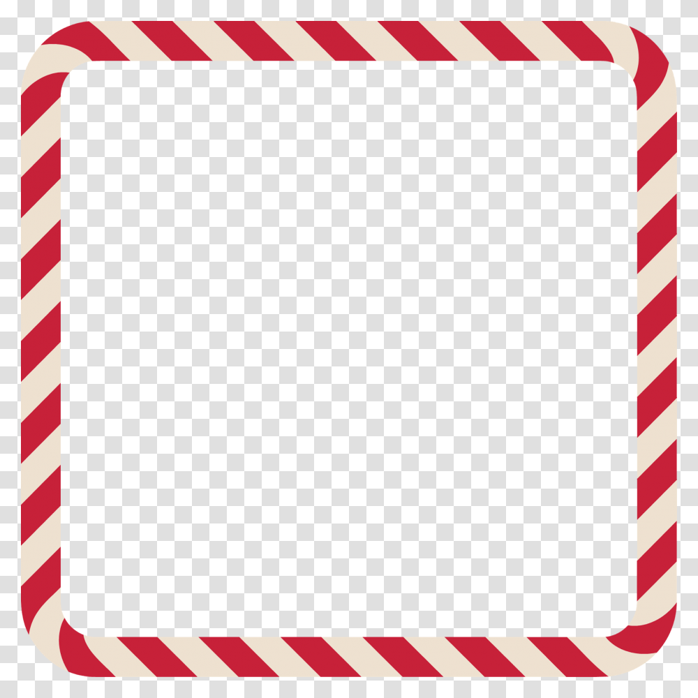 Candy Canes Christmas Border, Airmail, Envelope Transparent Png